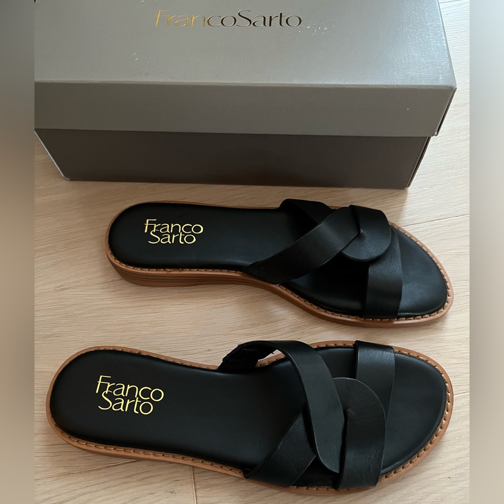 NWT Franco Sarto Leather Twist Sandals